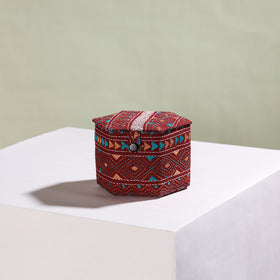  Bengal Kantha Work Handcrafted Hexagon Jewelry Box (Set of 3) 