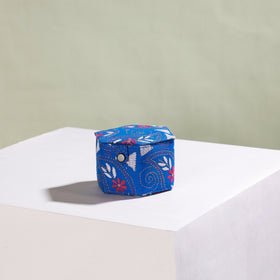 Blue Bengal Kantha Work Handcrafted Hexagon Jewelry Box (Set of 3)