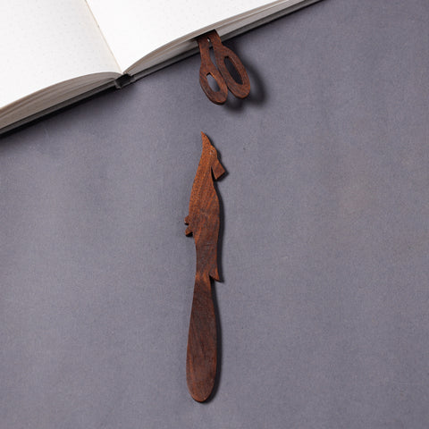 Buy Hand Carved Sheesham Wood Bookmark Online in India 