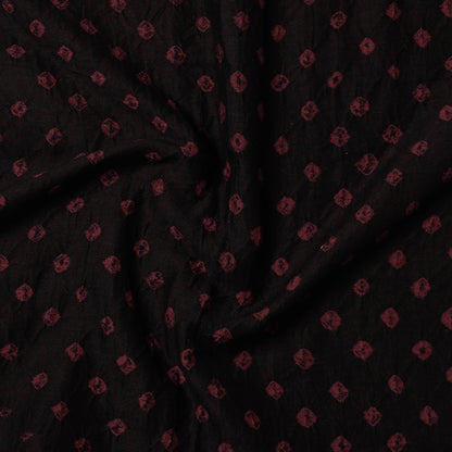 Black - Kutch Bandhani Tie-Dye Soft Cotton Precut Fabric
