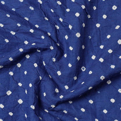 Blue - Kutch Bandhani Tie-Dye Soft Cotton Precut Fabric