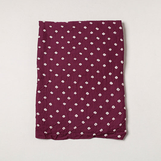 Purple - Kutch Bandhani Tie-Dye Soft Cotton Precut Fabric