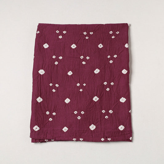 Purple - Kutch Bandhani Tie-Dye Soft Cotton Precut Fabric (0.8 meter)