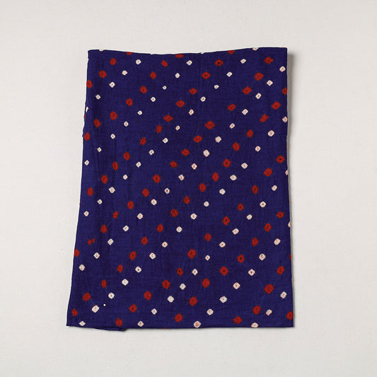 Blue - Kutch Bandhani Tie-Dye Soft Cotton Precut Fabric (0.75 meter)