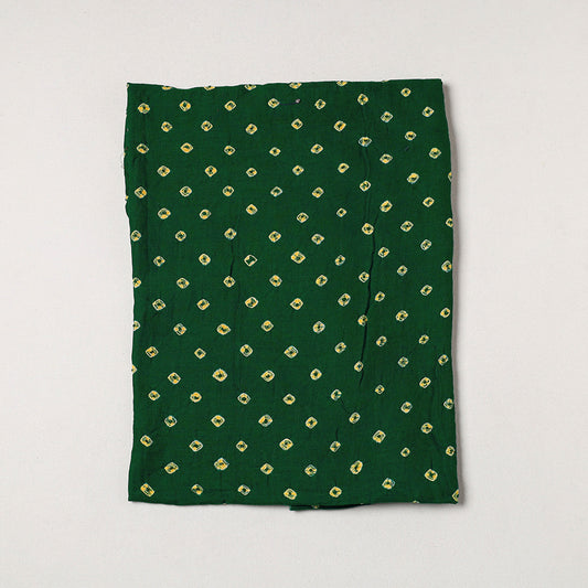 Green - Kutch Bandhani Tie-Dye Soft Cotton Precut Fabric (0.8 meter)