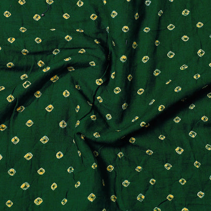 Green - Kutch Bandhani Tie-Dye Soft Cotton Precut Fabric (0.8 meter)