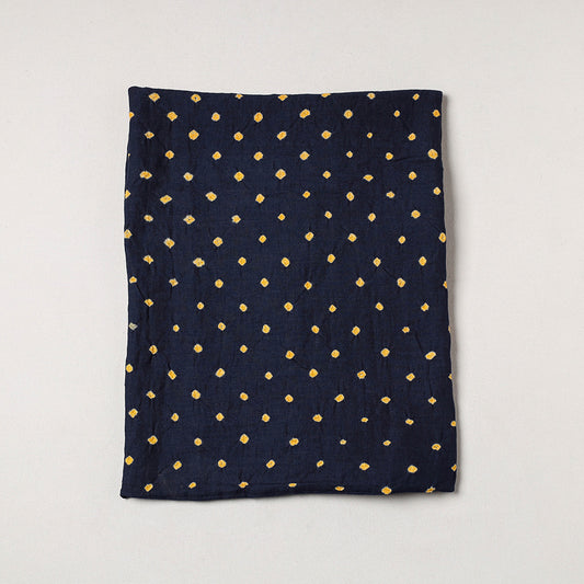 Black - Kutch Bandhani Tie-Dye Soft Cotton Precut Fabric (0.8 meter)