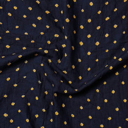 Black - Kutch Bandhani Tie-Dye Soft Cotton Precut Fabric (0.8 meter)