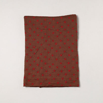 Brown - Kutch Bandhani Tie-Dye Soft Cotton Precut Fabric (0.9 meter)