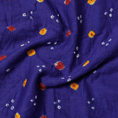 Blue - Kutch Bandhani Tie-Dye Mul Cotton Precut Fabric (0.8 meter)