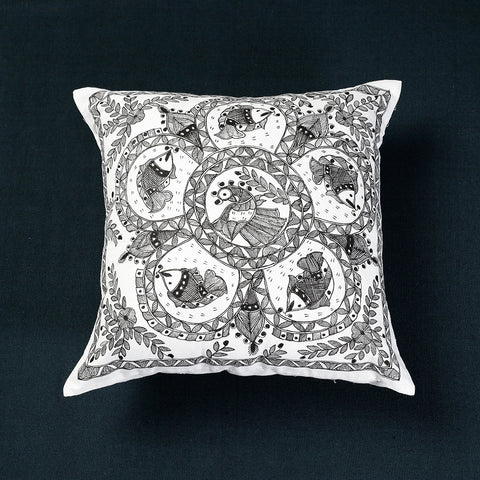 Madhubani Cotton Cushion Cover