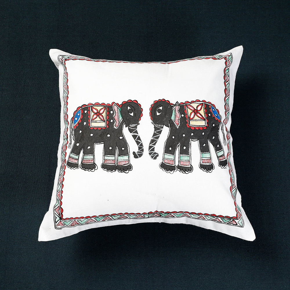 Madhubani Cotton Cushion Cover