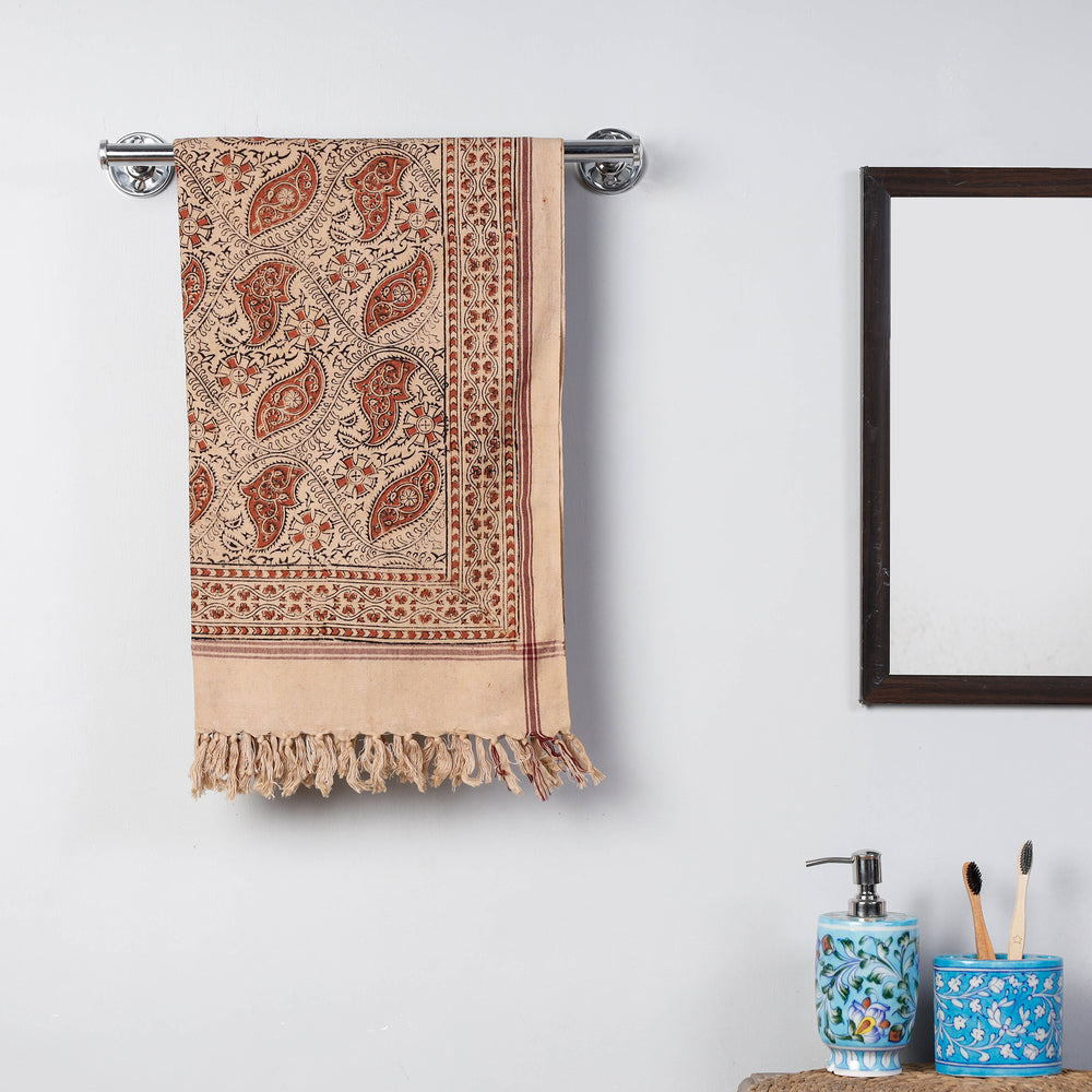 Block Printed Cotton Towel