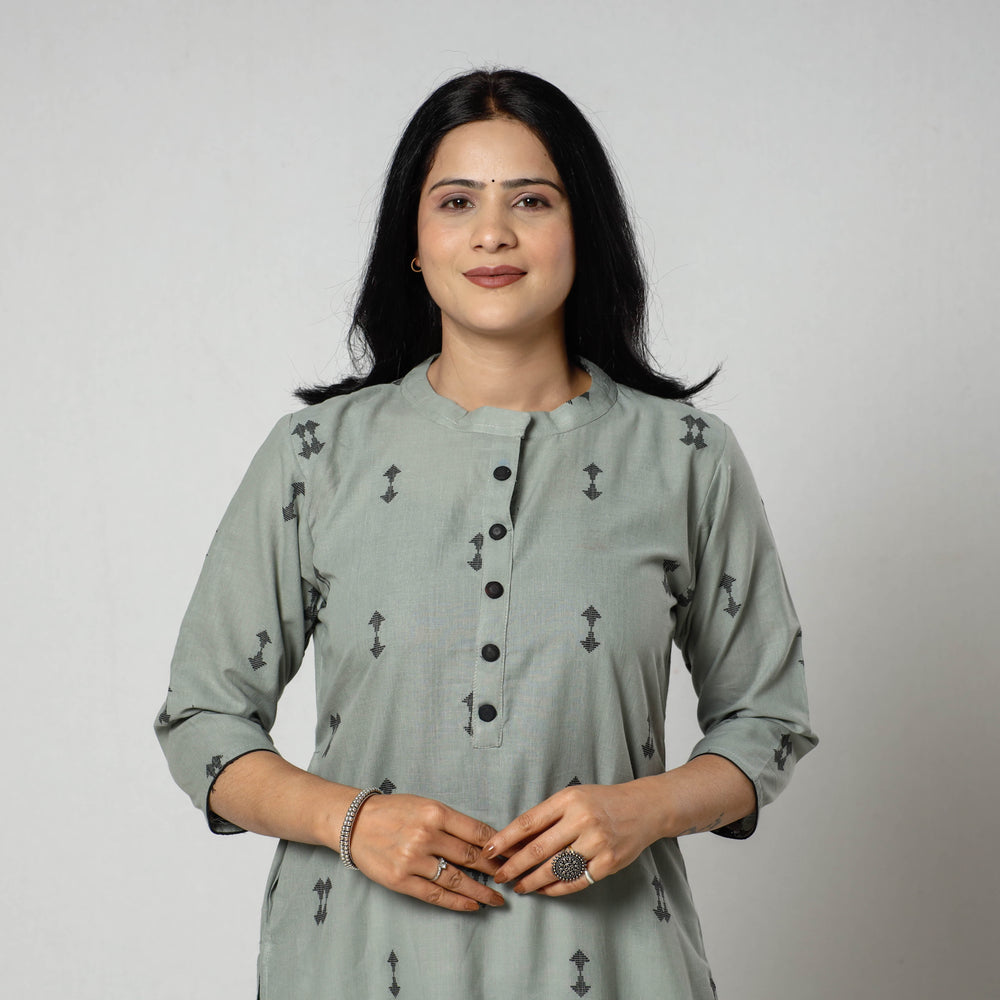 jacquard kurta