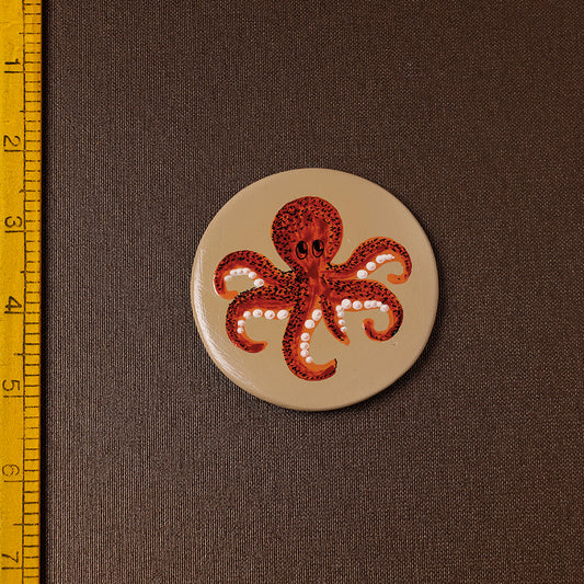 Octopus - Handpainted Terracotta Fridge Magnet