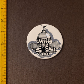  Victoria Memorial Hall - Handpainted Terracotta Fridge Magnet 