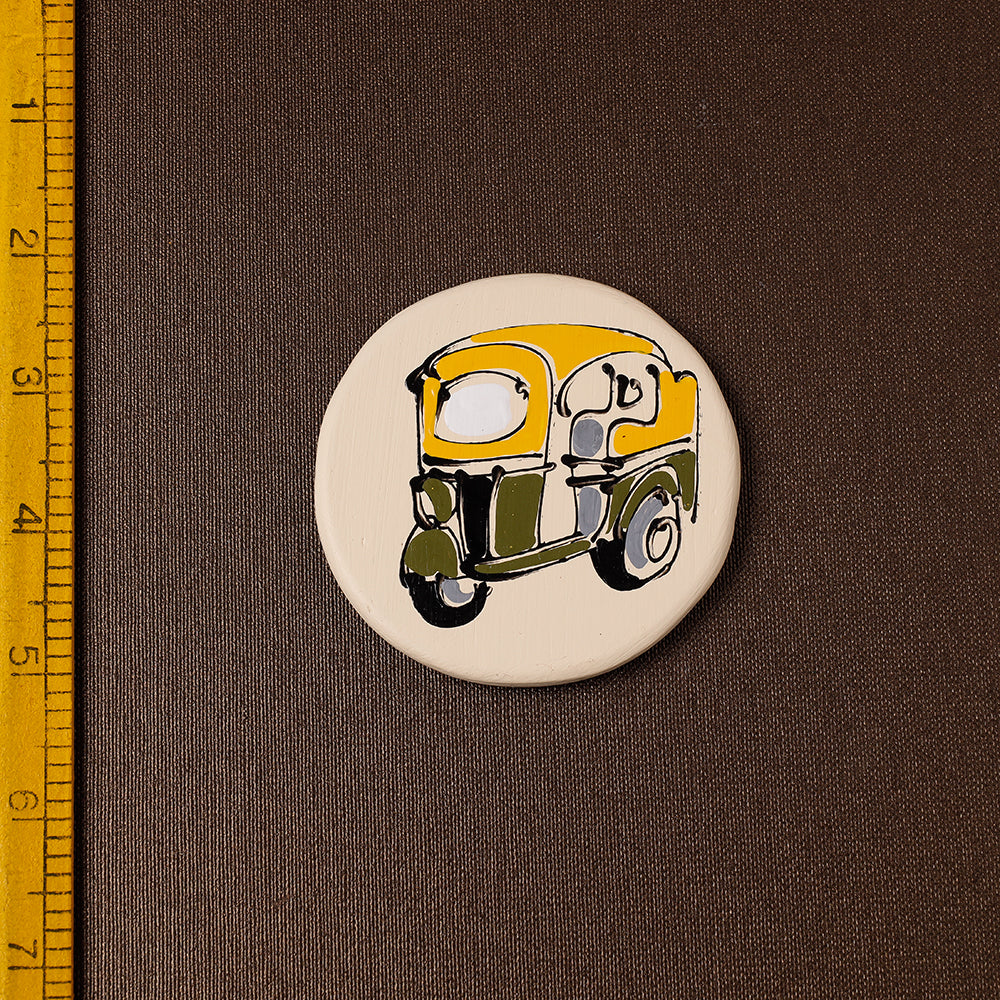  Auto - Handpainted Terracotta Fridge Magnet 