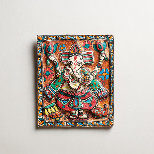 Madhubani Handpainted Paper Mache Wall Frame (12 x 10 in)