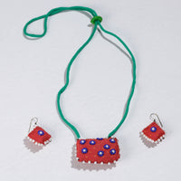 mashru artwork necklace set