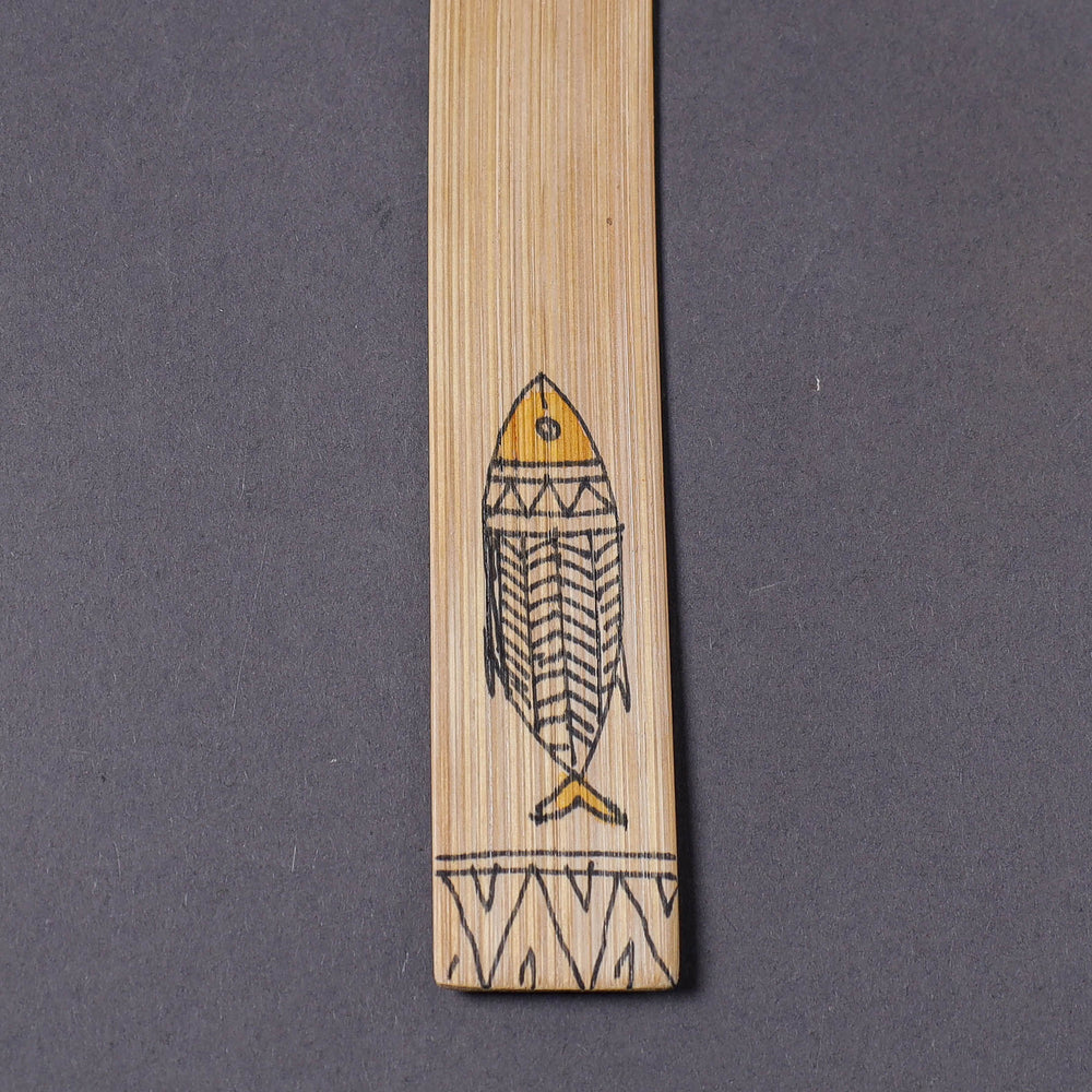 Kerala Handpainted Bamboo Bookmark