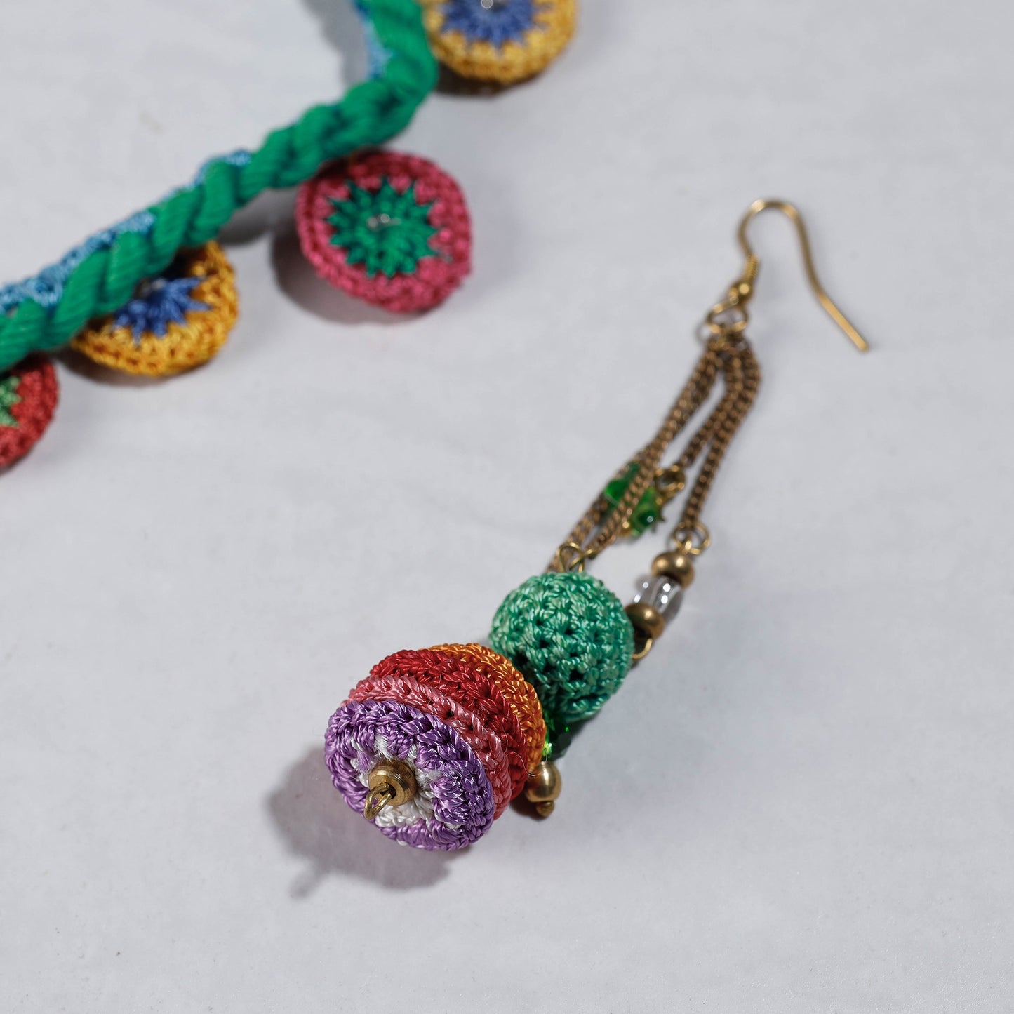 Samoolam Handmade Crochet Mela Coins Necklace Set