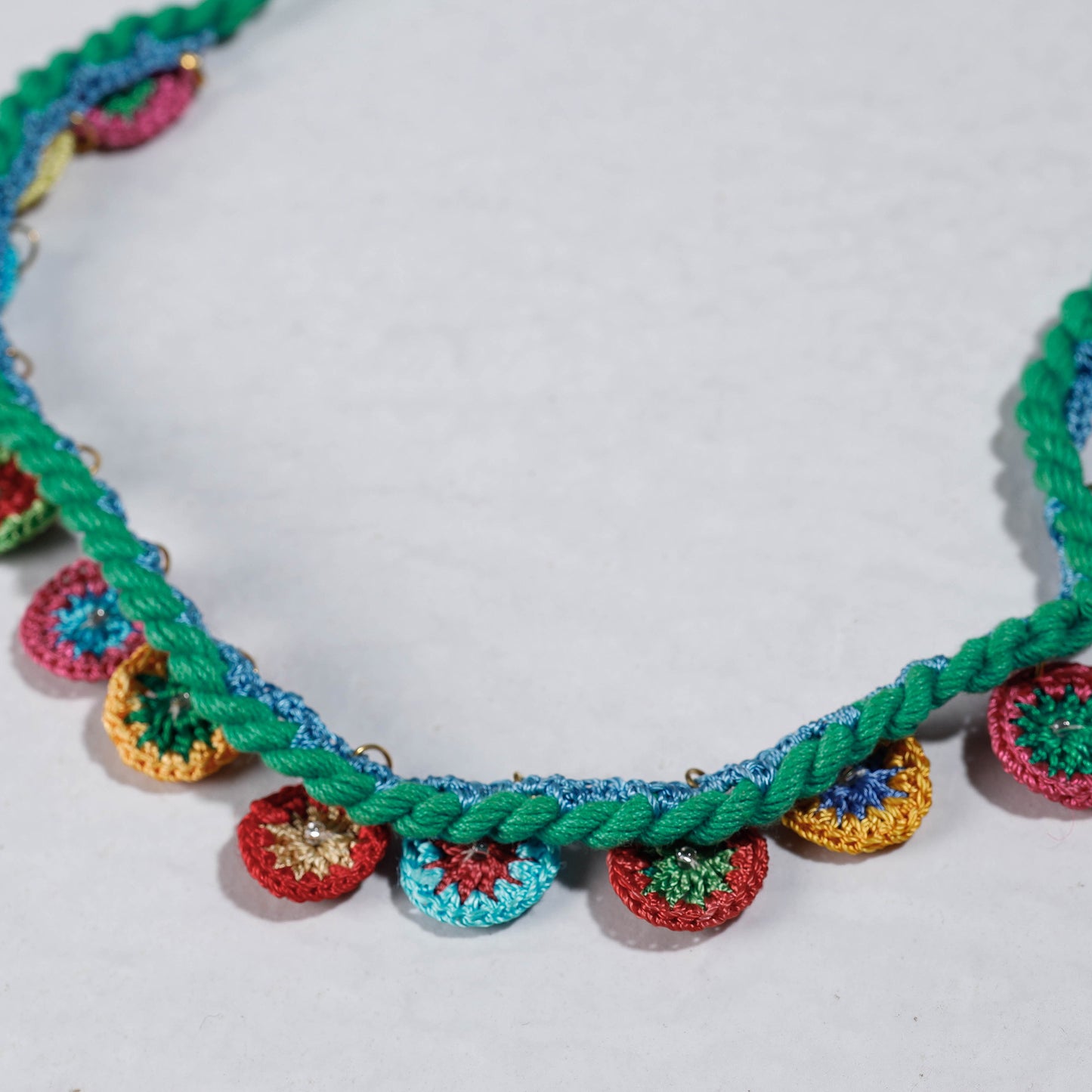 Samoolam Handmade Crochet Mela Coins Necklace Set