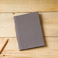 Grey - Kantha Stitch Fabric Cover Handmade Paper Notebook (7 x 5 in)