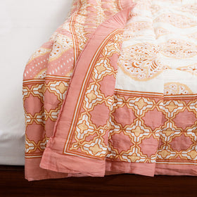  Double - Sanganeri Printed Reversible Soft Cotton Quilt / Blanket 