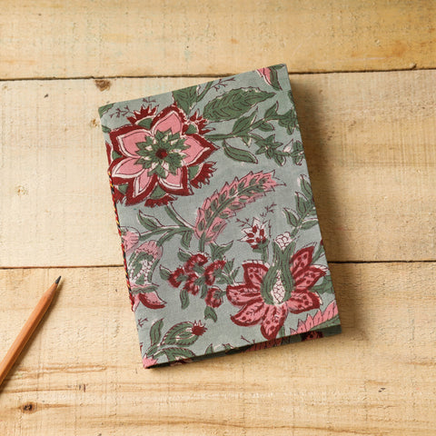  Sanganeri Fabric Cover Handmade Paper Notebook 