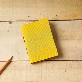 BuyKantha Stitch Fabric Cover Handmade Paper Notebook (9 x 7 in) 