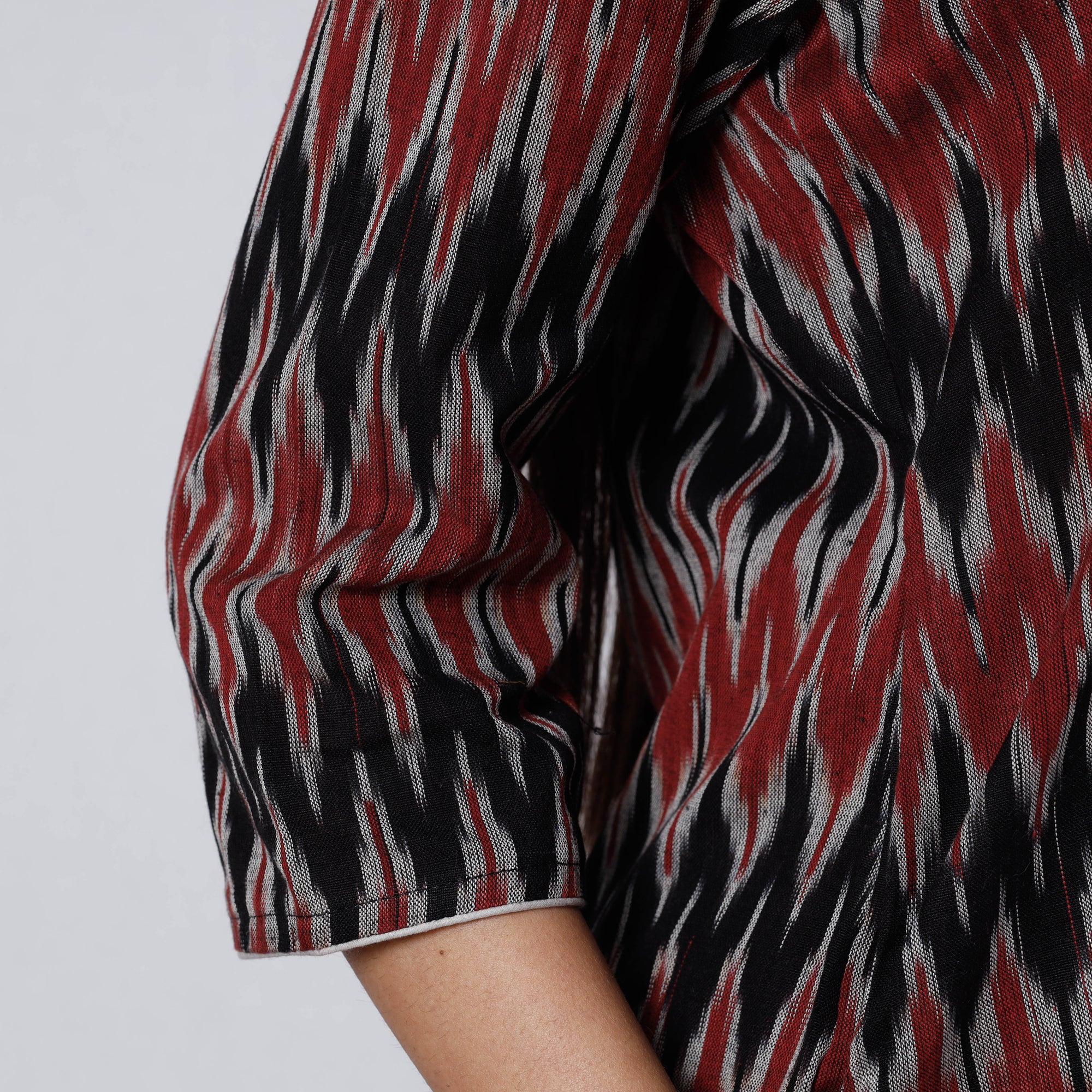 Buy Pochampally Ikat Weave Cotton Long Straight Kurta Online at iTokri.com