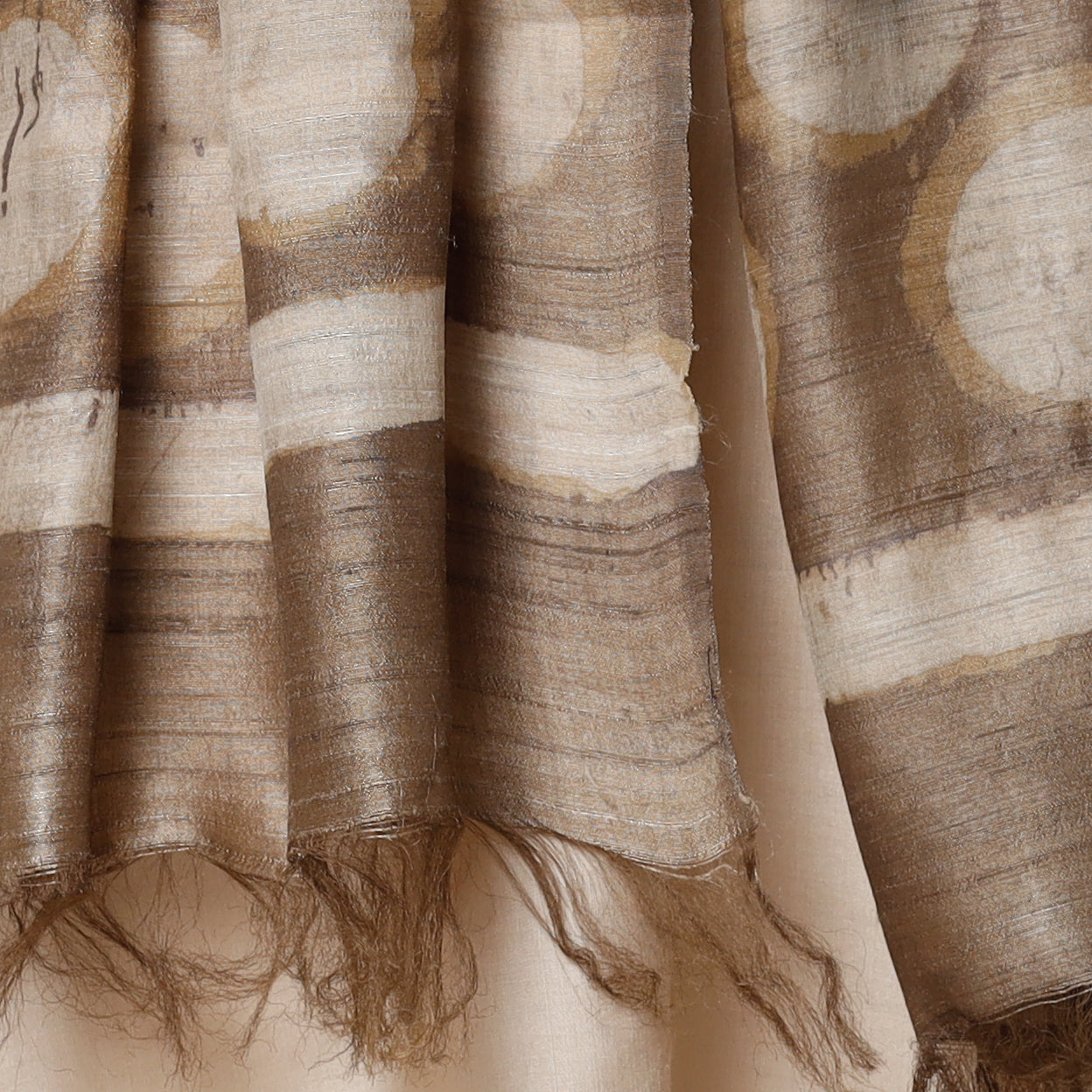 Buy Handloom Block Art Print Tussar Silk Bindaas Stole