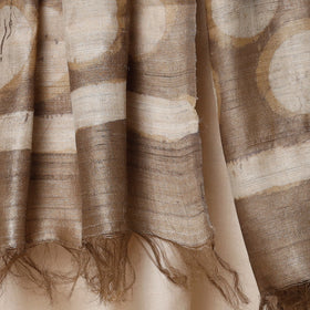 Buy Handloom Block Art Print Tussar Silk Bindaas Stole