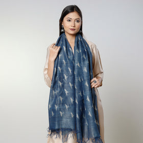 Buy Handloom Block Art Print Tussar Silk Bindaas Stole