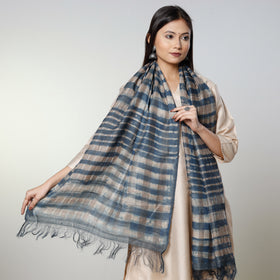 Buy Handloom Block Art Print Tussar Silk Bindaas Stole