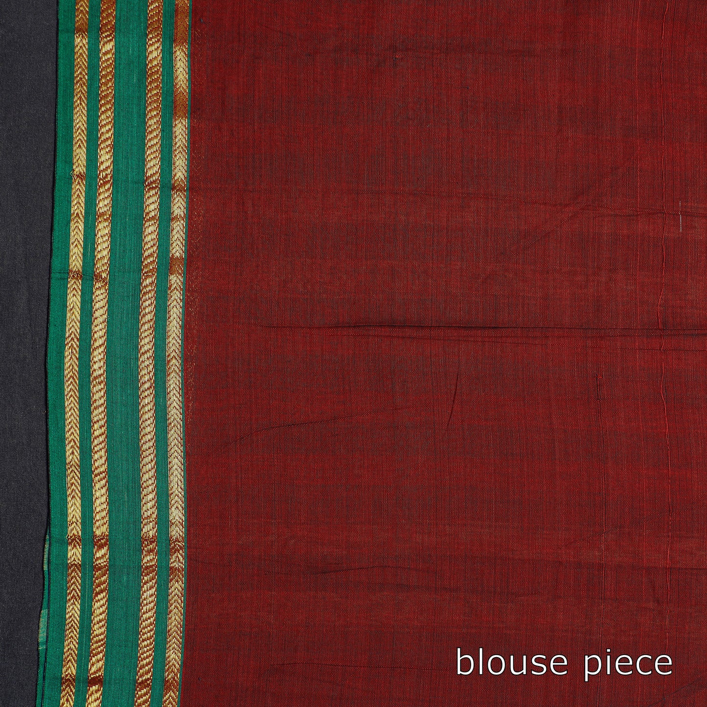 Maroon - Dharwad Cotton Saree with Thread Border