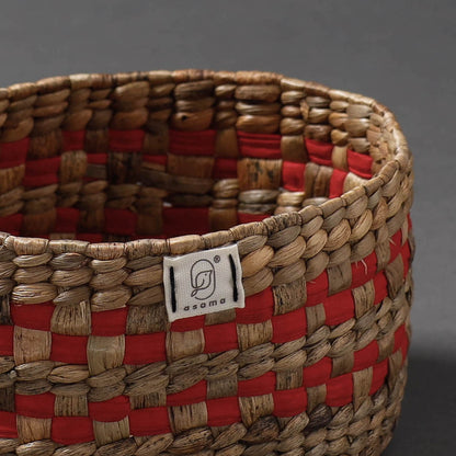 Handcrafted Organic Water Hyacinth Multipurpose Basket (7 x 7 in)