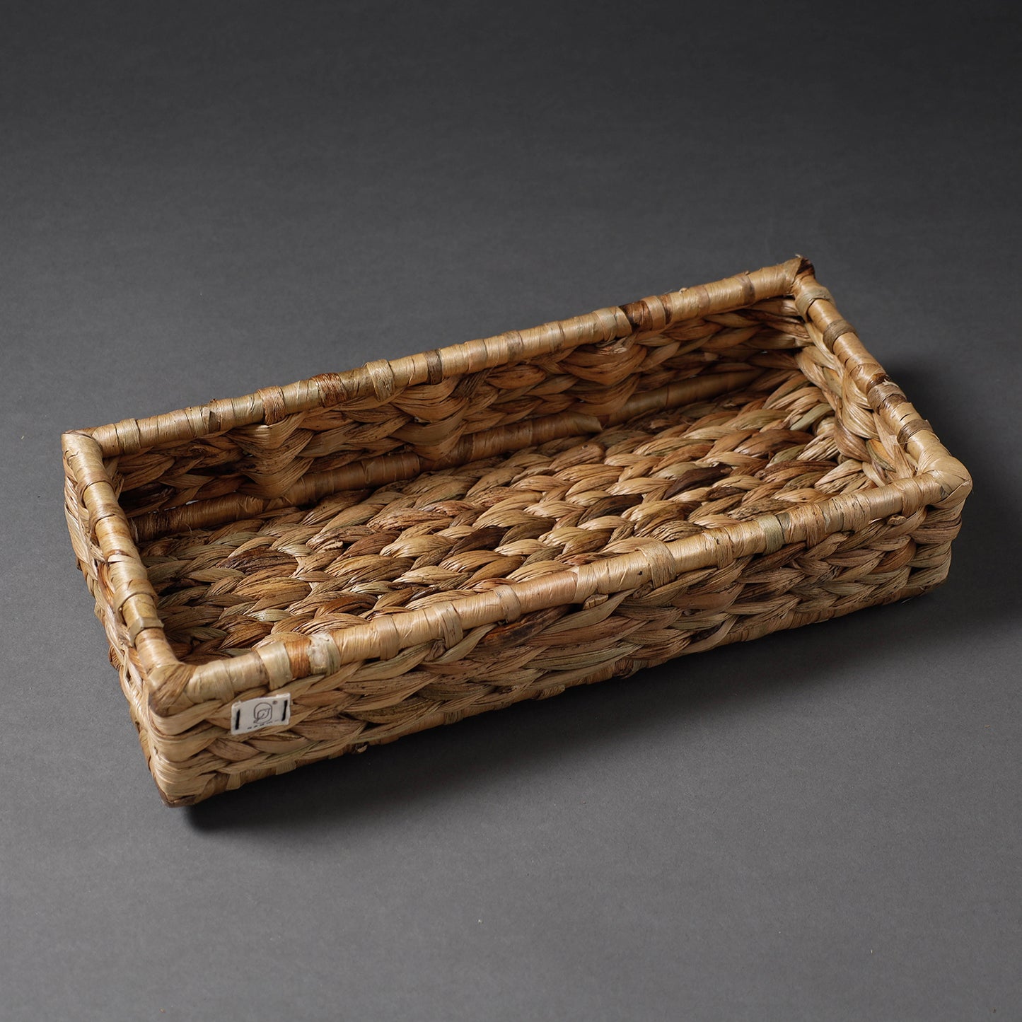 Handcrafted Organic Water Hyacinth Rectangular Tray (14 x 7 in)