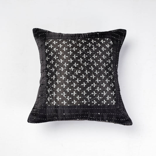 Kutch Tagai Embroidery Mashru Silk Cushion Covers (16 x 16 in)