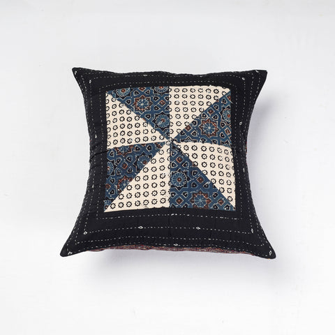 Buy Kutch Tagai Embroidery Ajrakh Cotton Cushion Cover Online at iTokri.com