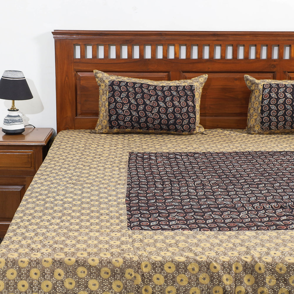 ajrakh double bed cover set