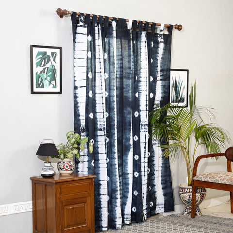 Shibori Tie-Dye Cotton Door Curtain