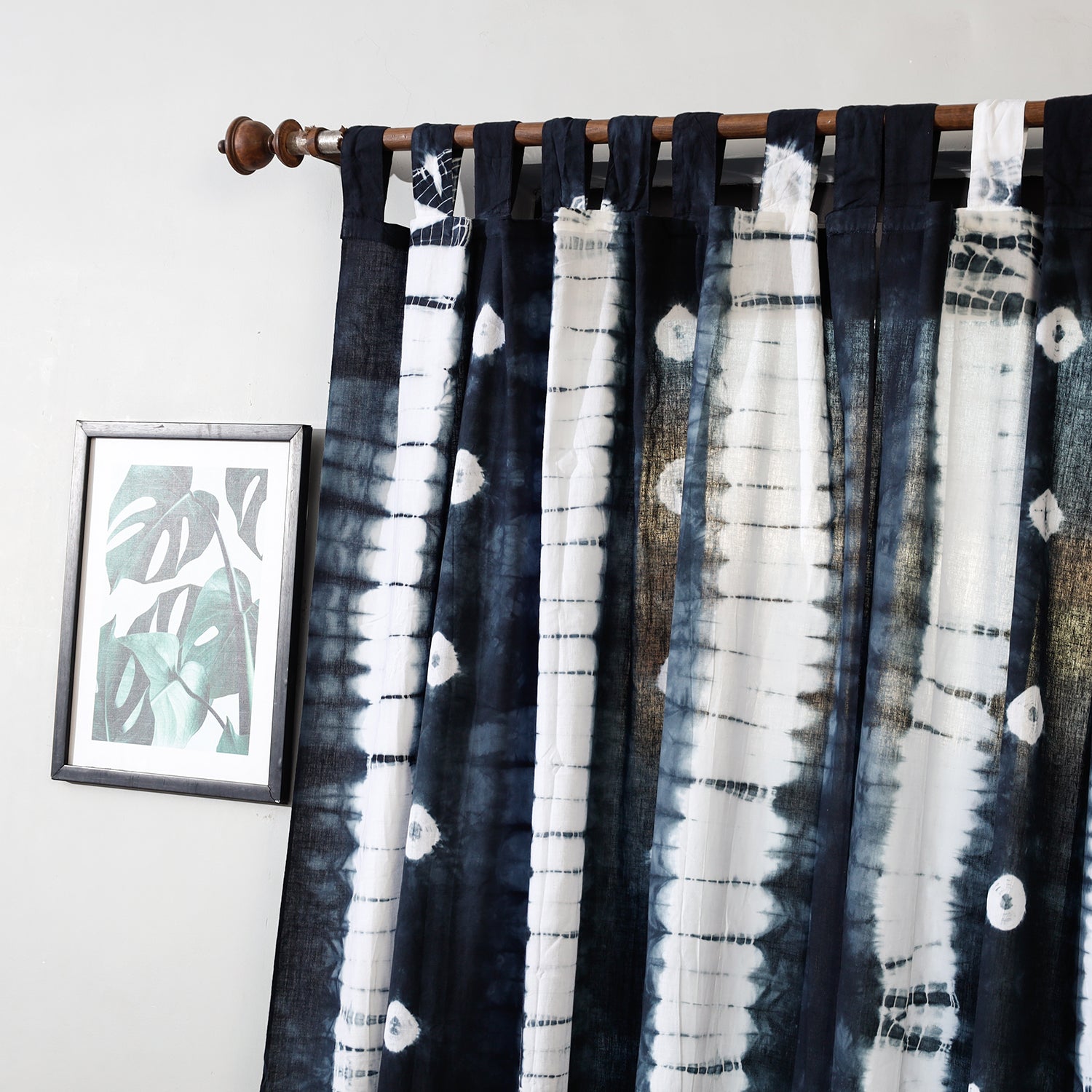 Shibori Tie-Dye Cotton Door Curtain