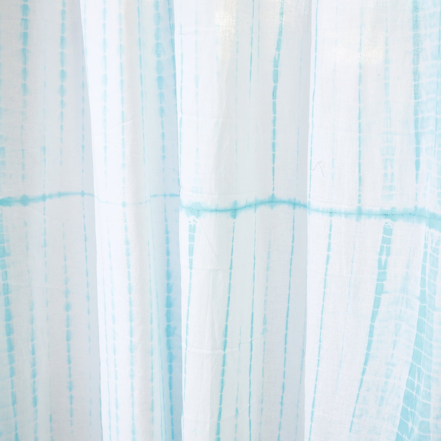 White - Set of 2 Shibori Tie-Dye Cotton Door Curtain (6.6 x 4 feet)