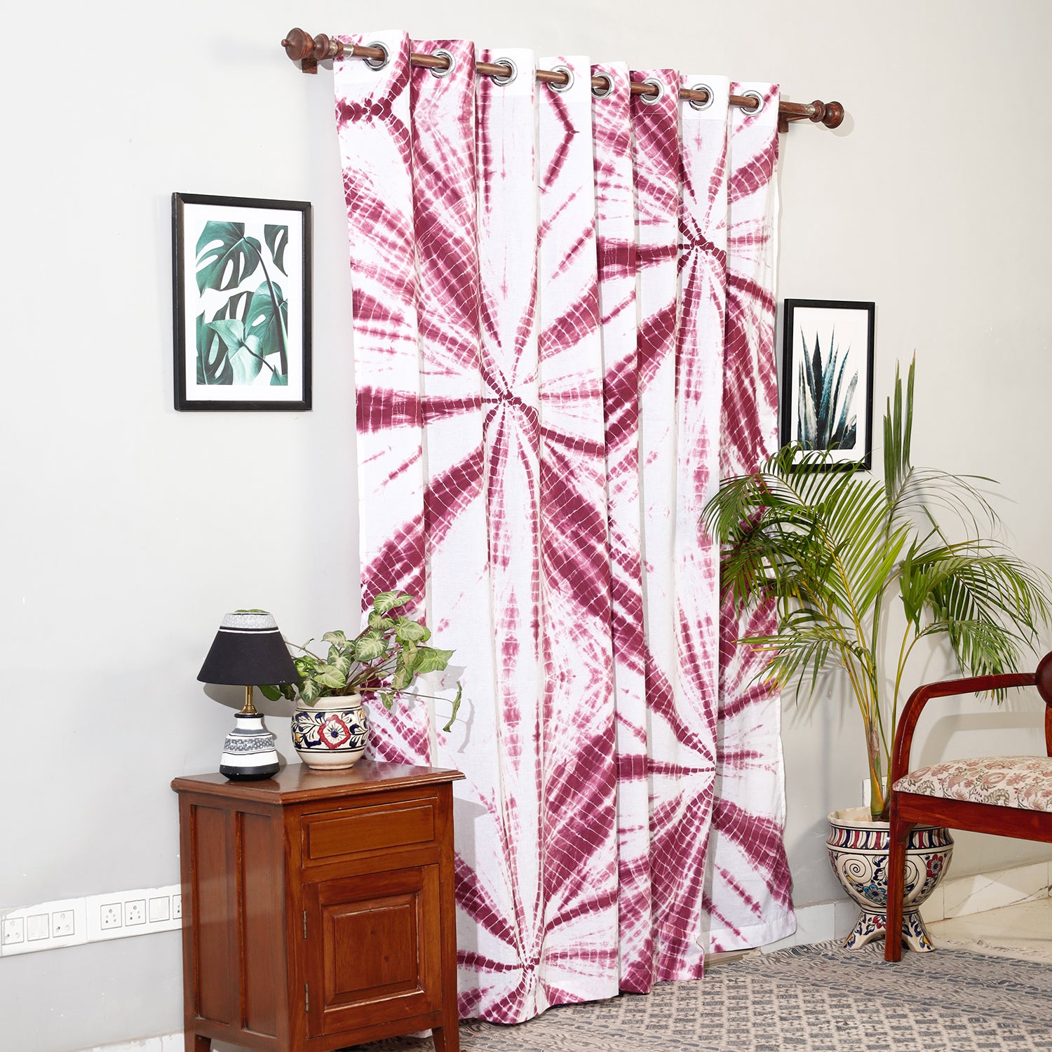 shibori door curtain