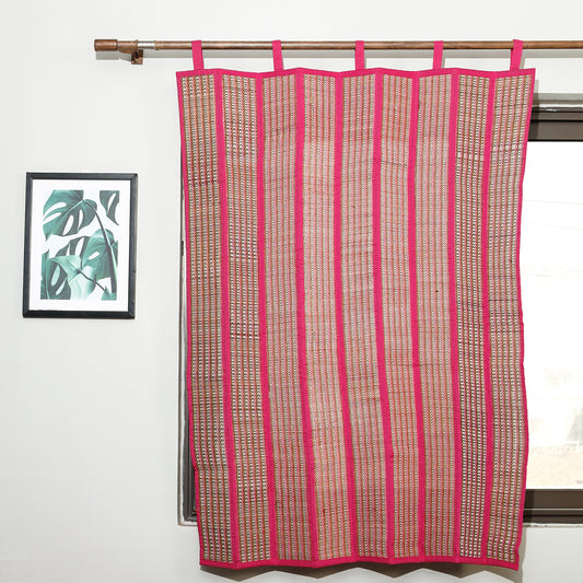 Pink - Madur Grass Window Curtain of Midnapore (5 x 4 feet)