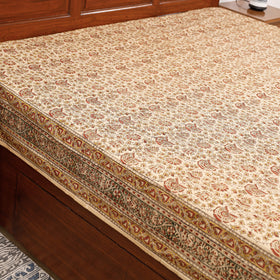  Pedana Kalamkari Block Printing Cotton Double Bed Cover Online at iTokri.com
