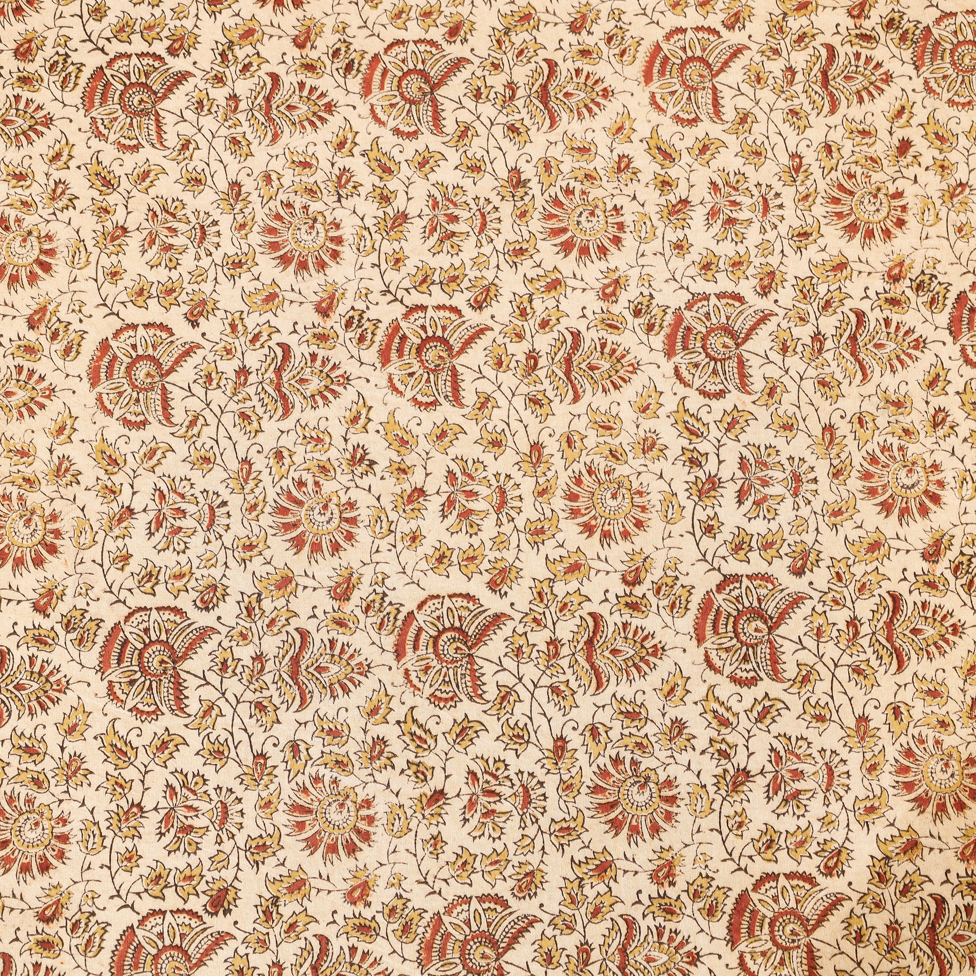  Pedana Kalamkari Block Printing Cotton Double Bed Cover Online at iTokri.com