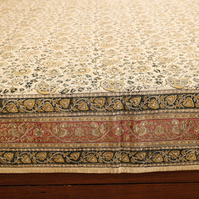 Buy Pedana Kalamkari Block Printing Cotton Double Bed Cover Online at iTokri.com