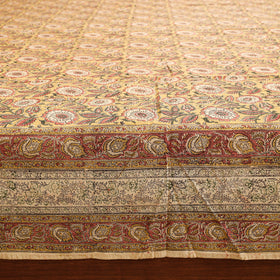 Buy Pedana Kalamkari Block Printing Cotton Double Bed Cover Online at iTokri.com